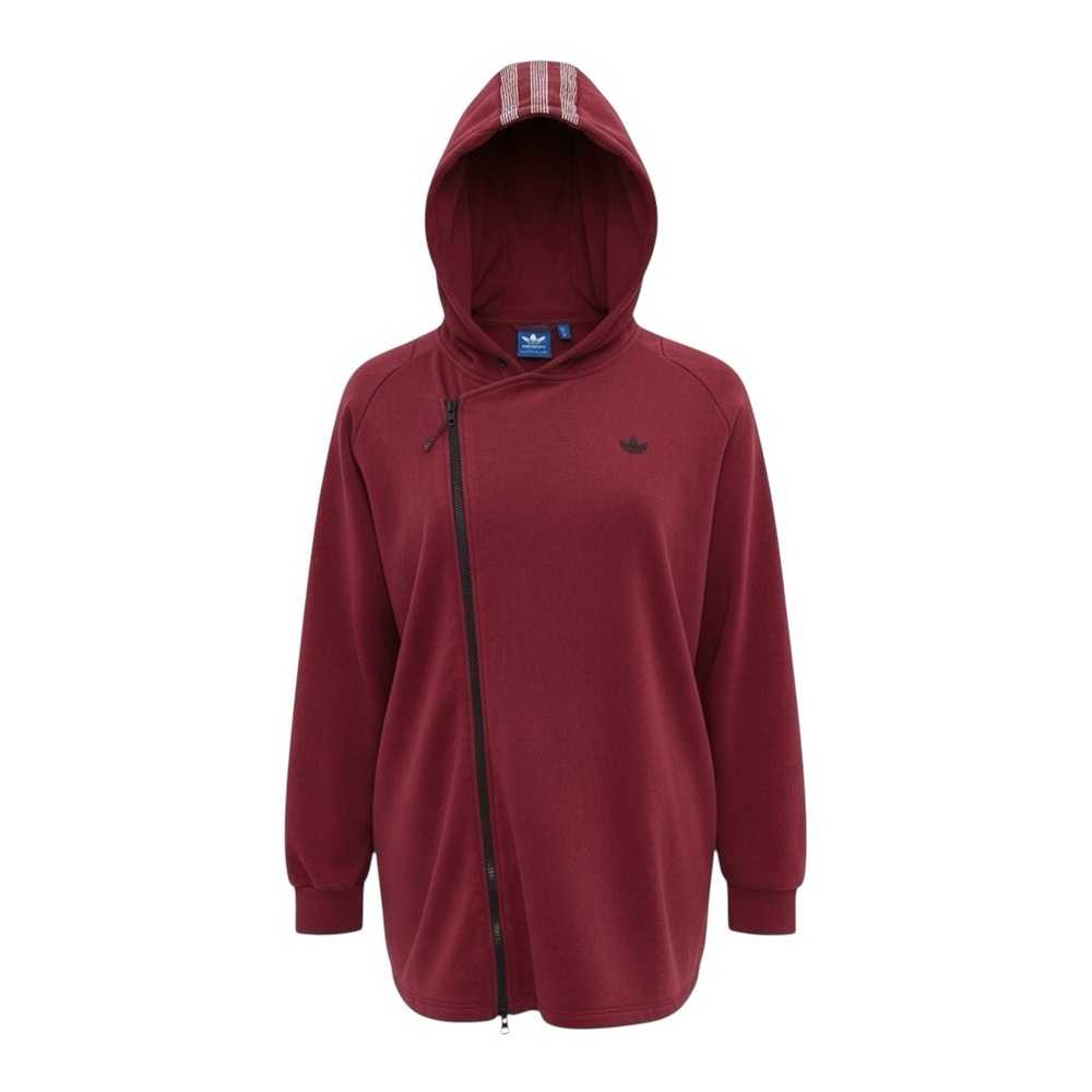 🏁Adidas Men’s Full Zip Cotton Track Hoodie‎ – XXL Red/Maroon Fade